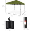 imageBest Choice Products 10x10ft 1Person Setup Pop Up Canopy Tent Instant Portable Shelter w 1Button Push Case 4 Weight Bags  BlueOlive Green