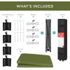 imageBest Choice Products 10x10ft 1Person Setup Pop Up Canopy Tent Instant Portable Shelter w 1Button Push Case 4 Weight Bags  BlueOlive Green