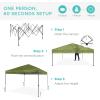 imageBest Choice Products 10x10ft 1Person Setup Pop Up Canopy Tent Instant Portable Shelter w 1Button Push Case 4 Weight Bags  BlueOlive Green