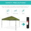 imageBest Choice Products 10x10ft 1Person Setup Pop Up Canopy Tent Instant Portable Shelter w 1Button Push Case 4 Weight Bags  BlueOlive Green