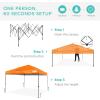 imageBest Choice Products 10x10ft 1Person Setup Pop Up Canopy Tent Instant Portable Shelter w 1Button Push Case 4 Weight Bags  BlueOrange