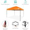 imageBest Choice Products 10x10ft 1Person Setup Pop Up Canopy Tent Instant Portable Shelter w 1Button Push Case 4 Weight Bags  BlueOrange