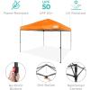 imageBest Choice Products 10x10ft 1Person Setup Pop Up Canopy Tent Instant Portable Shelter w 1Button Push Case 4 Weight Bags  BlueOrange
