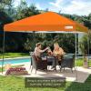 imageBest Choice Products 10x10ft 1Person Setup Pop Up Canopy Tent Instant Portable Shelter w 1Button Push Case 4 Weight Bags  BlueOrange
