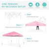 imageBest Choice Products 10x10ft 1Person Setup Pop Up Canopy Tent Instant Portable Shelter w 1Button Push Case 4 Weight Bags  BluePinkWhite