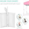 imageBest Choice Products 10x10ft 1Person Setup Pop Up Canopy Tent Instant Portable Shelter w 1Button Push Case 4 Weight Bags  BluePinkWhite