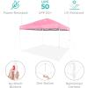 imageBest Choice Products 10x10ft 1Person Setup Pop Up Canopy Tent Instant Portable Shelter w 1Button Push Case 4 Weight Bags  BluePinkWhite