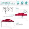 imageBest Choice Products 10x10ft 1Person Setup Pop Up Canopy Tent Instant Portable Shelter w 1Button Push Case 4 Weight Bags  BlueRed