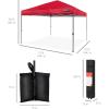 imageBest Choice Products 10x10ft 1Person Setup Pop Up Canopy Tent Instant Portable Shelter w 1Button Push Case 4 Weight Bags  BlueRed
