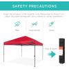 imageBest Choice Products 10x10ft 1Person Setup Pop Up Canopy Tent Instant Portable Shelter w 1Button Push Case 4 Weight Bags  BlueRed