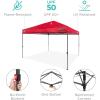 imageBest Choice Products 10x10ft 1Person Setup Pop Up Canopy Tent Instant Portable Shelter w 1Button Push Case 4 Weight Bags  BlueRed