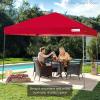 imageBest Choice Products 10x10ft 1Person Setup Pop Up Canopy Tent Instant Portable Shelter w 1Button Push Case 4 Weight Bags  BlueRed