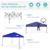 imageBest Choice Products 10x10ft 1Person Setup Pop Up Canopy Tent Instant Portable Shelter w 1Button Push Case 4 Weight Bags  BlueResort Blue