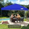 imageBest Choice Products 10x10ft 1Person Setup Pop Up Canopy Tent Instant Portable Shelter w 1Button Push Case 4 Weight Bags  BlueResort Blue