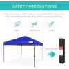 imageBest Choice Products 10x10ft 1Person Setup Pop Up Canopy Tent Instant Portable Shelter w 1Button Push Case 4 Weight Bags  BlueResort Blue