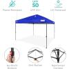 imageBest Choice Products 10x10ft 1Person Setup Pop Up Canopy Tent Instant Portable Shelter w 1Button Push Case 4 Weight Bags  BlueResort Blue