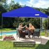 imageBest Choice Products 10x10ft 1Person Setup Pop Up Canopy Tent Instant Portable Shelter w 1Button Push Case 4 Weight Bags  BlueResort Blue