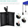 imageBest Choice Products 10x10ft 1Person Setup Pop Up Canopy Tent Instant Portable Shelter w 1Button Push Case 4 Weight Bags  BlueResort Blue