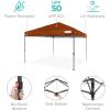 imageBest Choice Products 10x10ft 1Person Setup Pop Up Canopy Tent Instant Portable Shelter w 1Button Push Case 4 Weight Bags  BlueRust