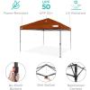 imageBest Choice Products 10x10ft 1Person Setup Pop Up Canopy Tent Instant Portable Shelter w 1Button Push Case 4 Weight Bags  BlueRust