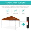 imageBest Choice Products 10x10ft 1Person Setup Pop Up Canopy Tent Instant Portable Shelter w 1Button Push Case 4 Weight Bags  BlueRust