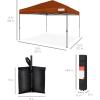 imageBest Choice Products 10x10ft 1Person Setup Pop Up Canopy Tent Instant Portable Shelter w 1Button Push Case 4 Weight Bags  BlueRust