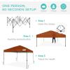 imageBest Choice Products 10x10ft 1Person Setup Pop Up Canopy Tent Instant Portable Shelter w 1Button Push Case 4 Weight Bags  BlueRust