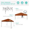 imageBest Choice Products 10x10ft 1Person Setup Pop Up Canopy Tent Instant Portable Shelter w 1Button Push Case 4 Weight Bags  BlueRust