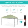 imageBest Choice Products 10x10ft 1Person Setup Pop Up Canopy Tent Instant Portable Shelter w 1Button Push Case 4 Weight Bags  BlueSage Green