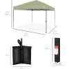 imageBest Choice Products 10x10ft 1Person Setup Pop Up Canopy Tent Instant Portable Shelter w 1Button Push Case 4 Weight Bags  BlueSage Green