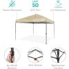 imageBest Choice Products 10x10ft 1Person Setup Pop Up Canopy Tent Instant Portable Shelter w 1Button Push Case 4 Weight Bags  BlueSand