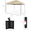 imageBest Choice Products 10x10ft 1Person Setup Pop Up Canopy Tent Instant Portable Shelter w 1Button Push Case 4 Weight Bags  BlueSand