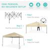 imageBest Choice Products 10x10ft 1Person Setup Pop Up Canopy Tent Instant Portable Shelter w 1Button Push Case 4 Weight Bags  BlueSand