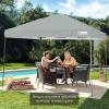 imageBest Choice Products 10x10ft 1Person Setup Pop Up Canopy Tent Instant Portable Shelter w 1Button Push Case 4 Weight Bags  BlueSilver