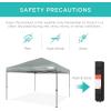 imageBest Choice Products 10x10ft 1Person Setup Pop Up Canopy Tent Instant Portable Shelter w 1Button Push Case 4 Weight Bags  BlueSilver