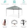 imageBest Choice Products 10x10ft 1Person Setup Pop Up Canopy Tent Instant Portable Shelter w 1Button Push Case 4 Weight Bags  BlueSilver
