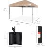 imageBest Choice Products 10x10ft 1Person Setup Pop Up Canopy Tent Instant Portable Shelter w 1Button Push Case 4 Weight Bags  BlueTan