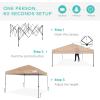 imageBest Choice Products 10x10ft 1Person Setup Pop Up Canopy Tent Instant Portable Shelter w 1Button Push Case 4 Weight Bags  BlueTan