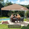 imageBest Choice Products 10x10ft 1Person Setup Pop Up Canopy Tent Instant Portable Shelter w 1Button Push Case 4 Weight Bags  BlueTan