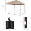imageBest Choice Products 10x10ft 1Person Setup Pop Up Canopy Tent Instant Portable Shelter w 1Button Push Case 4 Weight Bags  BlueTan