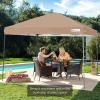 imageBest Choice Products 10x10ft 1Person Setup Pop Up Canopy Tent Instant Portable Shelter w 1Button Push Case 4 Weight Bags  BlueTan