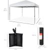 imageBest Choice Products 10x10ft 1Person Setup Pop Up Canopy Tent Instant Portable Shelter w 1Button Push Case 4 Weight Bags  BlueWhite