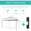 imageBest Choice Products 10x10ft 1Person Setup Pop Up Canopy Tent Instant Portable Shelter w 1Button Push Case 4 Weight Bags  BlueWhite