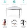 imageBest Choice Products 10x10ft 1Person Setup Pop Up Canopy Tent Instant Portable Shelter w 1Button Push Case 4 Weight Bags  BlueWhite