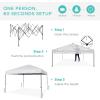 imageBest Choice Products 10x10ft 1Person Setup Pop Up Canopy Tent Instant Portable Shelter w 1Button Push Case 4 Weight Bags  BlueWhite