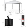 imageBest Choice Products 10x10ft 1Person Setup Pop Up Canopy Tent Instant Portable Shelter w 1Button Push Case 4 Weight Bags  BlueWhite