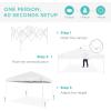 imageBest Choice Products 10x10ft 1Person Setup Pop Up Canopy Tent Instant Portable Shelter w 1Button Push Case 4 Weight Bags  BlueWhiteWhite