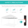 imageBest Choice Products 10x10ft 1Person Setup Pop Up Canopy Tent Instant Portable Shelter w 1Button Push Case 4 Weight Bags  BlueWhiteWhite