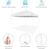 imageBest Choice Products 10x10ft 1Person Setup Pop Up Canopy Tent Instant Portable Shelter w 1Button Push Case 4 Weight Bags  BlueWhiteWhite