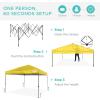 imageBest Choice Products 10x10ft 1Person Setup Pop Up Canopy Tent Instant Portable Shelter w 1Button Push Case 4 Weight Bags  BlueYellow